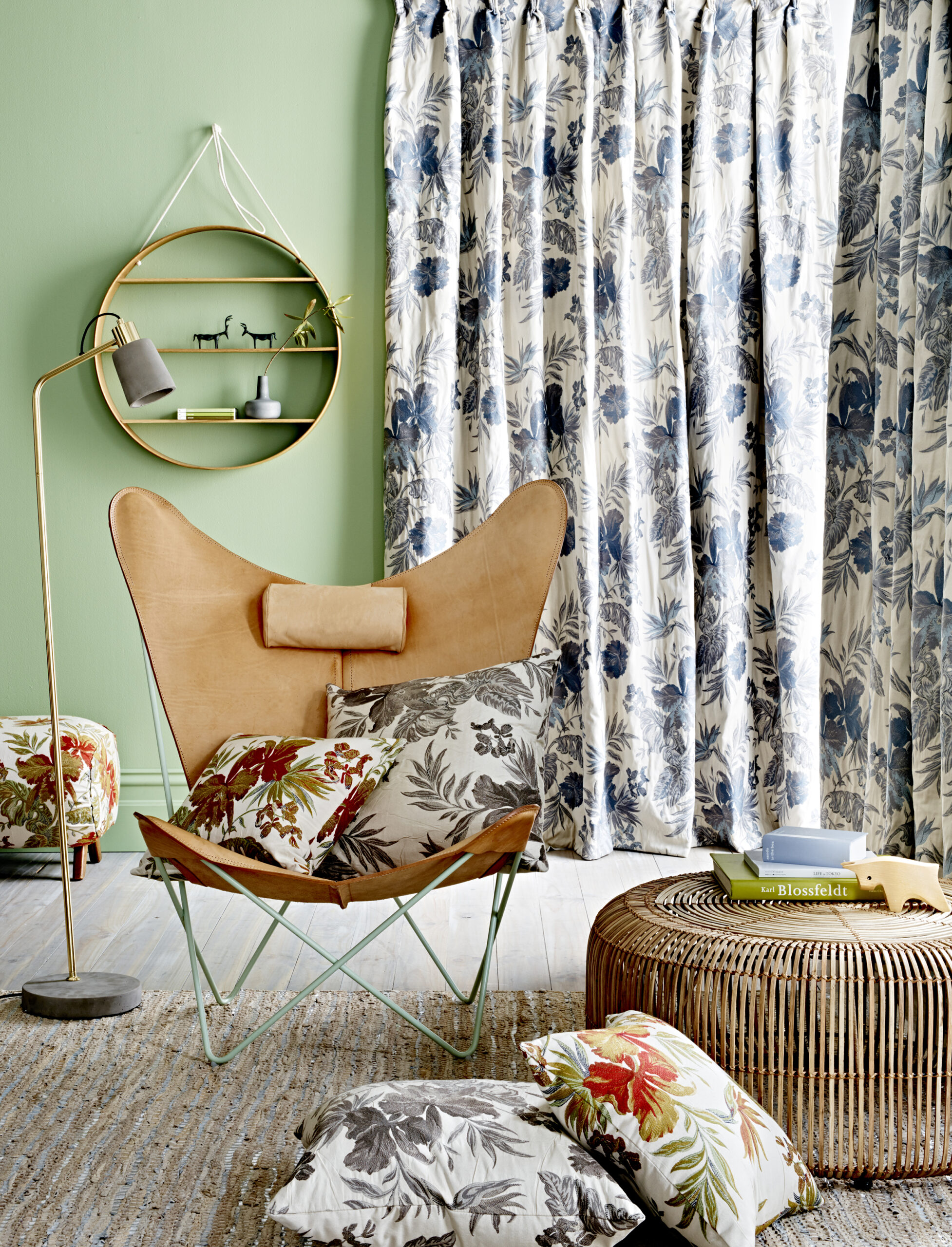 Floral Fabric Curtains