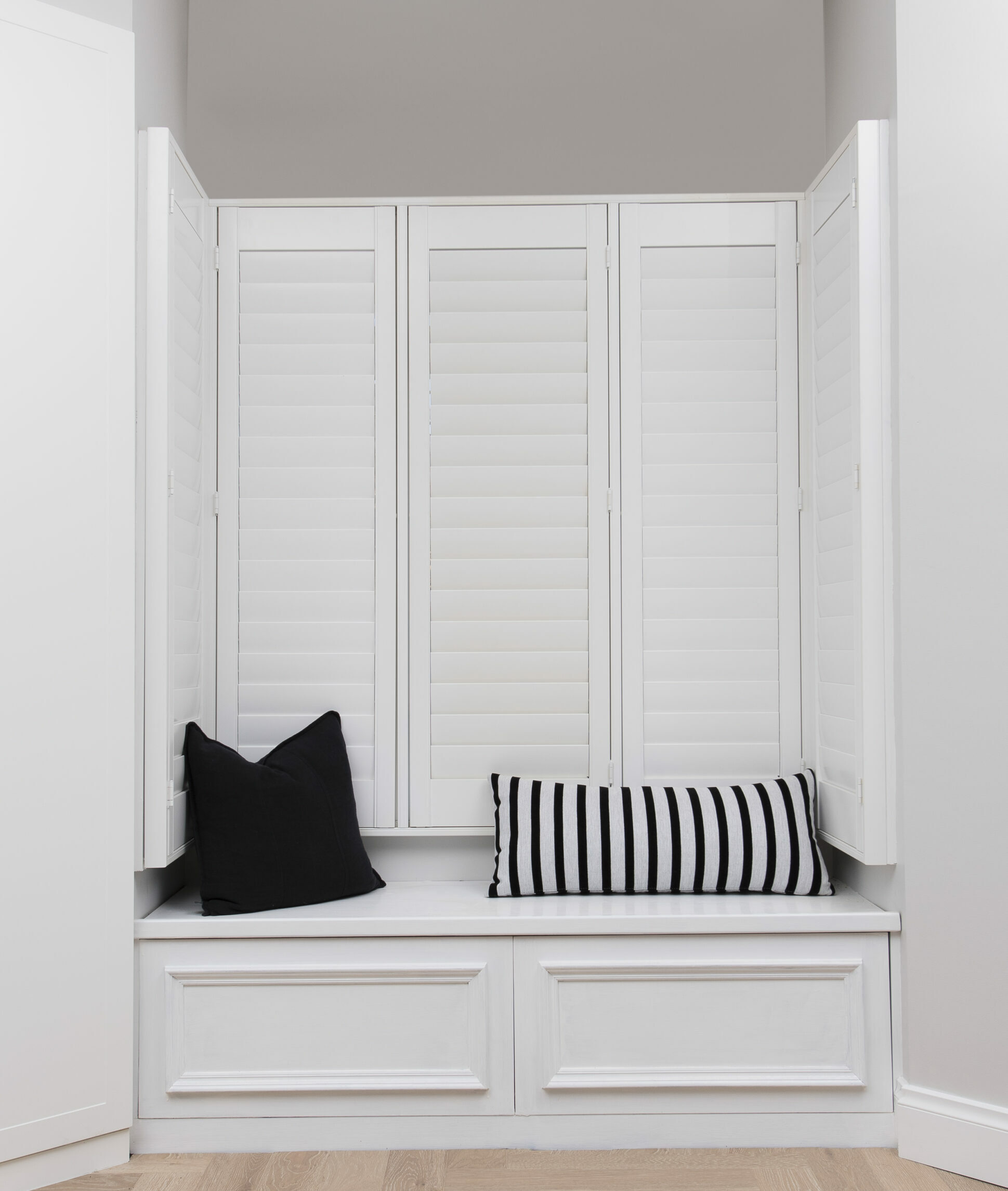 Plantation Shutters in bay window