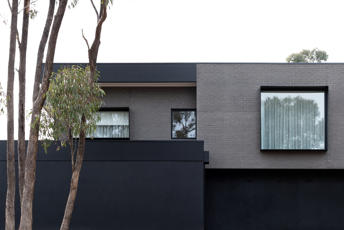 Exterior Facade with Wave Fold Sheer Curtains