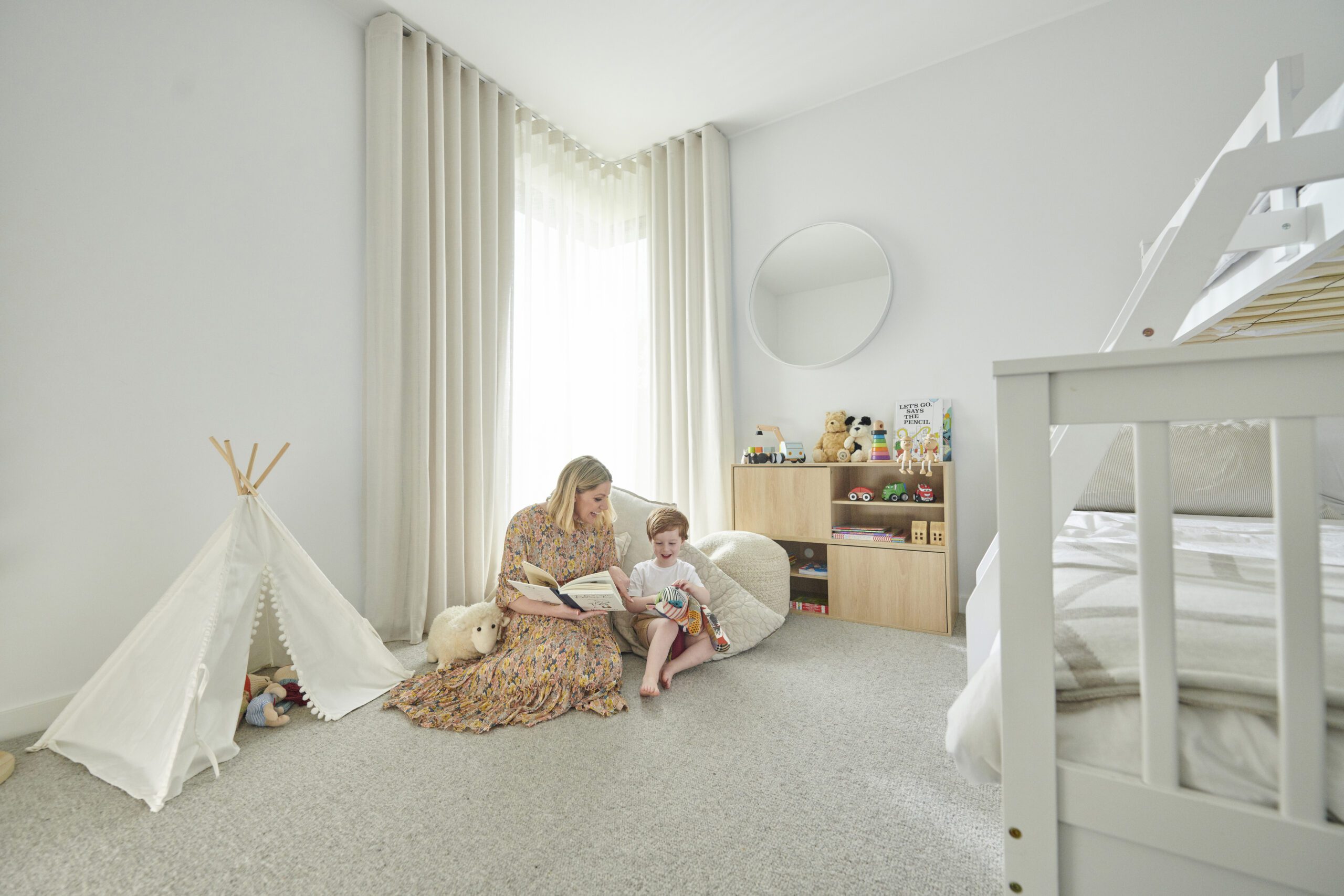 Window coverings for nurseries + children's rooms. dollar curtains + blinds
